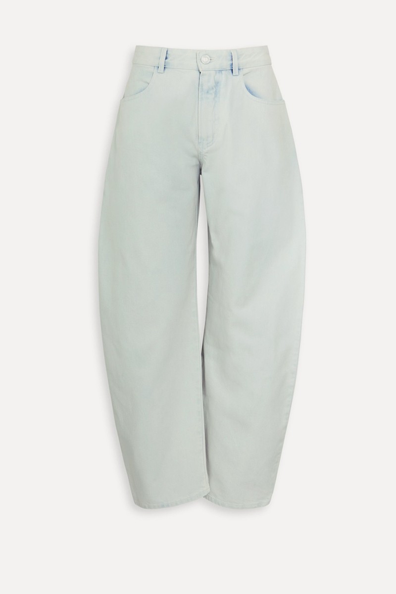 Low Round Barrel-Leg Jeans from ALAÏA