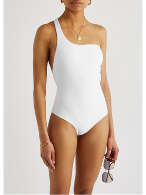 Evolve White One-Shoulder Swimsuit, £160 | Jade Swim