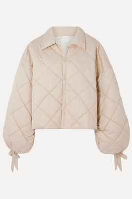 Cropped Quilted Padded Cotton-Shell Coat from Deiji Studios