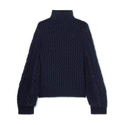 Cable-Knit Turtleneck Sweater from Victoria, Victoria Beckham