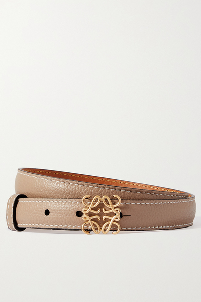 Anagram Textured-Leather Belt from Loewe