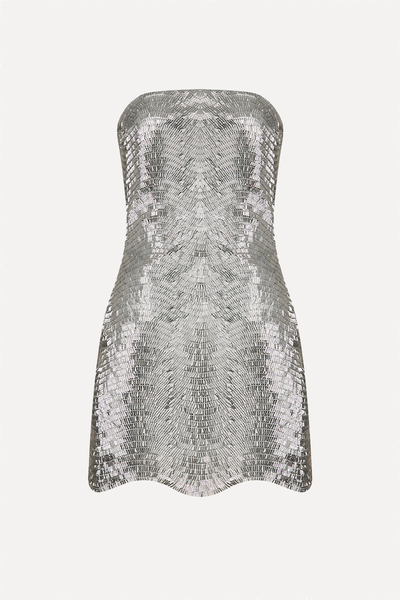 Moss Strapless Sequined Mini Dress from ILA.