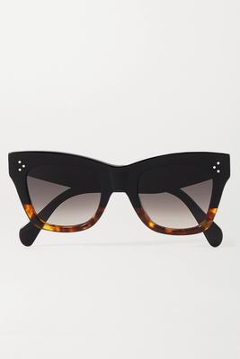 Oversized Cat-Eye Tortoiseshell Acetate Sunglasses, £290 | Celine Eyewear