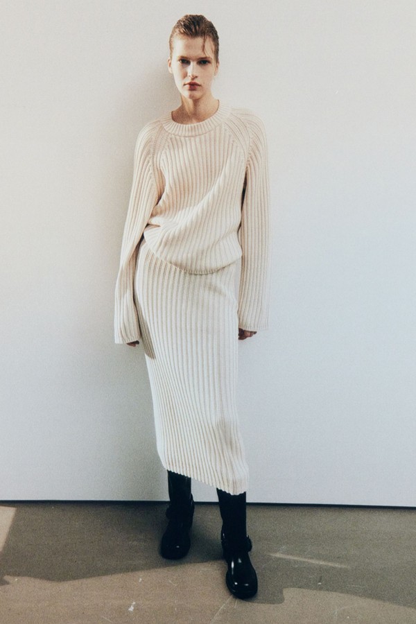 Rib-Knit Cotton Skirt from H&M