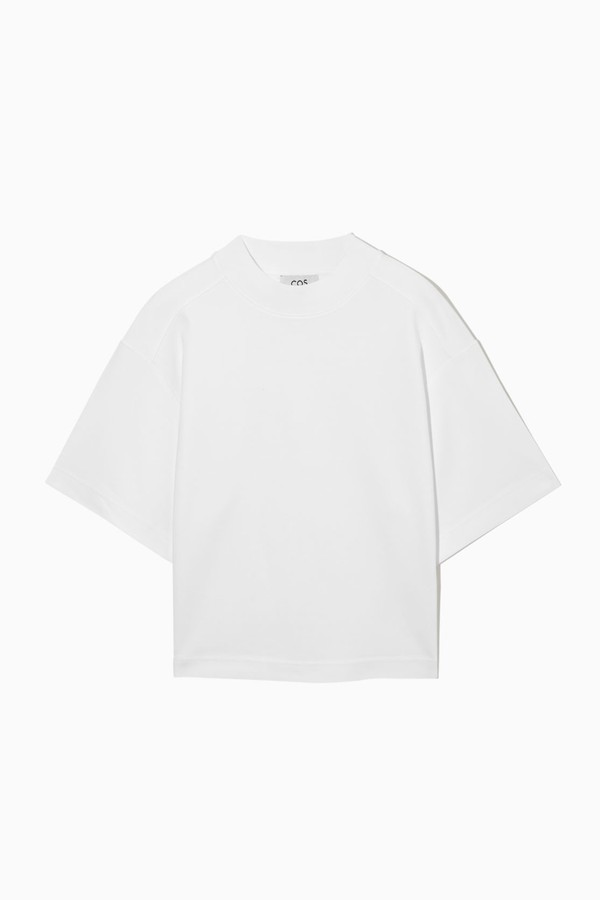 Boxy-Fit Mock-Neck T-Shirt from COS