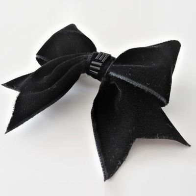 Black Velvet Bow Hair Clip from Etsy