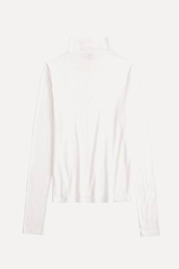 Long-Sleeve Grown-On Mockneck Top from Abercrombie & Fitch