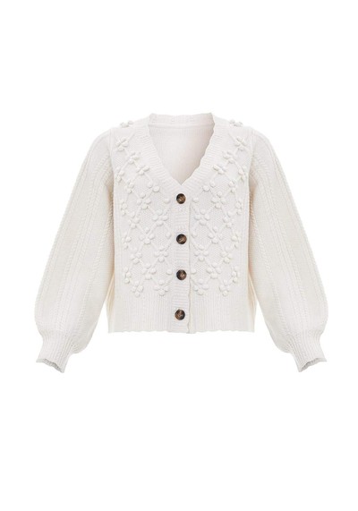 Rose Bobble Stitch Cardigan