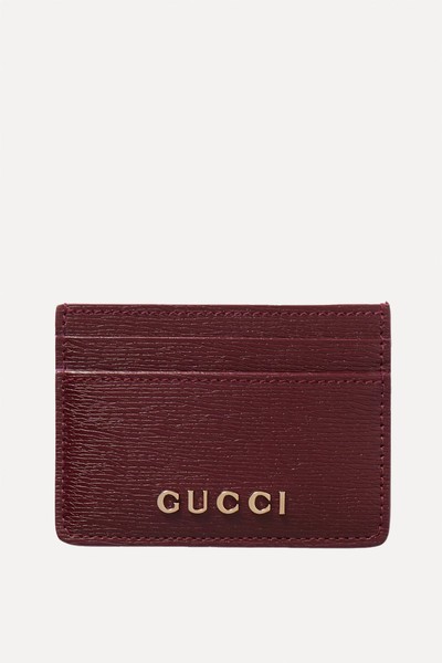 Embellished Textured-Leather Cardholder from GUCCI