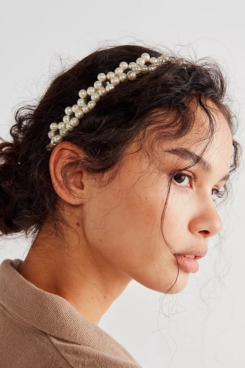 Pearl Masie Headband, £148 | Curried Myrrh 