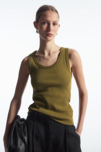 Scoop-Neck Ribbed Tank Top from COS