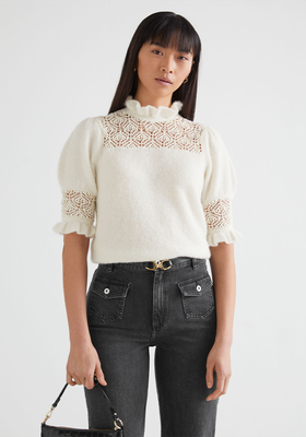 Ruffled Puff Sleeve Knit Top from & Other Stories