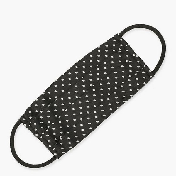 Spot Satin Pleated Fashion Face Mask from Boohoo