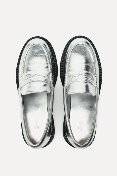 Metallic Loafers