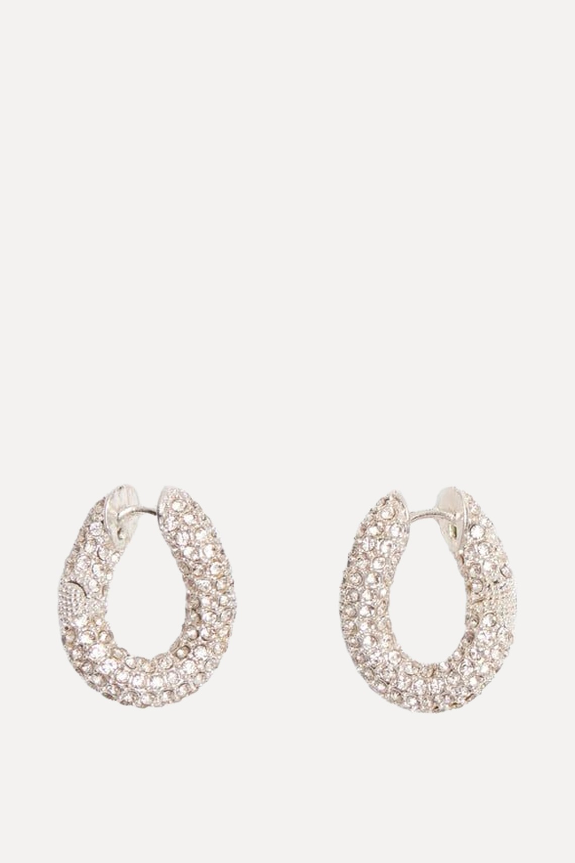 Pia Pave Twist Hoop Earrings