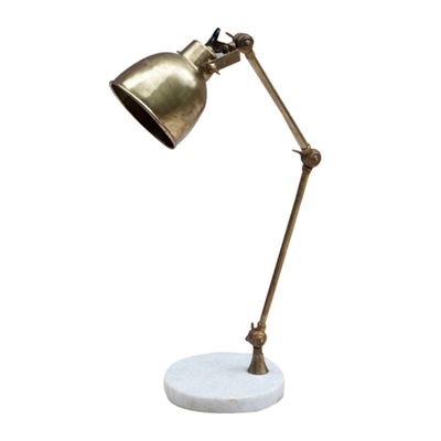 Kana Marble and Brass Table Lamp from Dassie Artisan