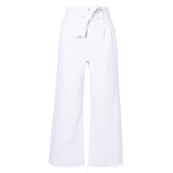 Belted High-Rise Wide-Leg Jeans from J Brand