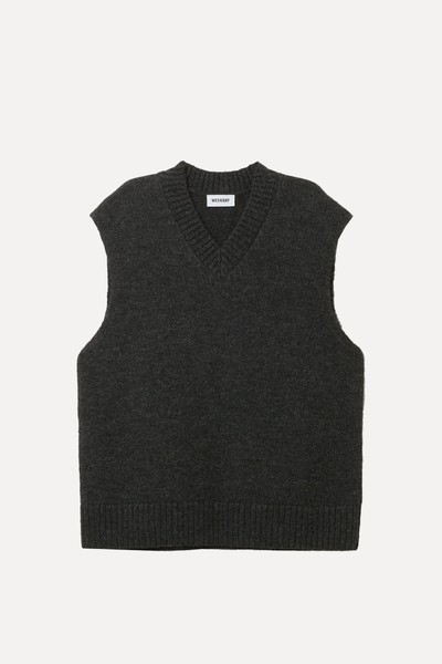 Knitted V-Neck Vest from Weekday