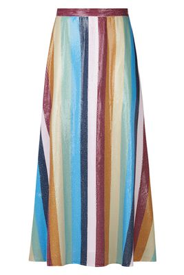 Penelope Sequin Multi Stripe Midi Skirt from Olivia Rubin 
