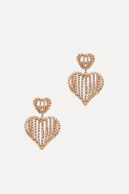 Battito Crystal-Embellished Drop Earrings from Rosantica