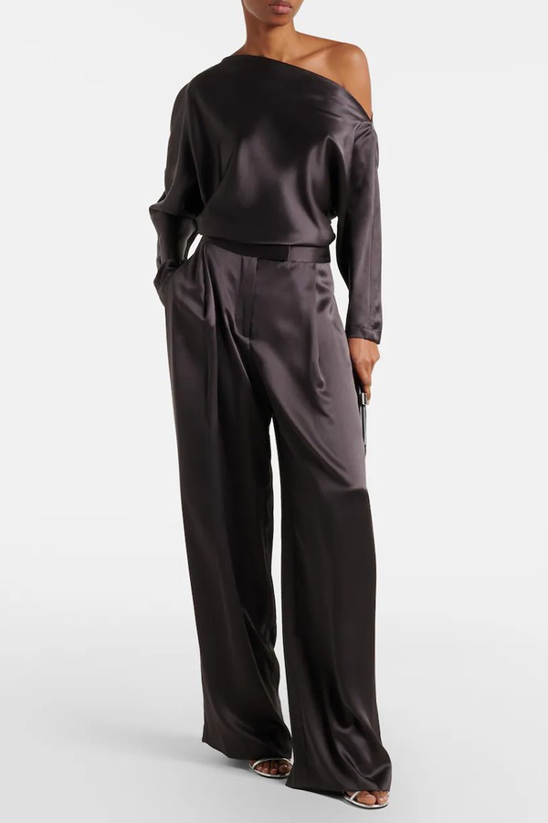 One-Shoulder Silk Satin Top from The Sei