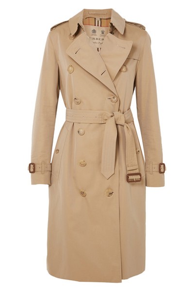 Long Cotton-Gabardine Trench Coat from Burberry