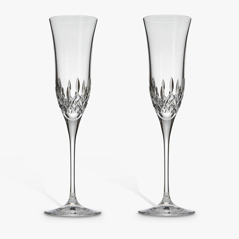 Waterford Crystal Lismore Essence Cut Lead Champagne Flutes