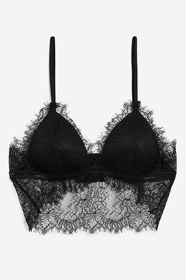 Longline Eyelash Bralet from Topshop