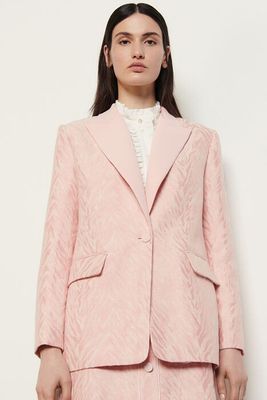 Tailored Jacket In Striped Jacquard from Sandro