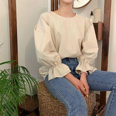 Cotton Puff Sleeve Blouse