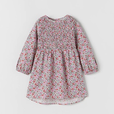 Smocked Floral Dress