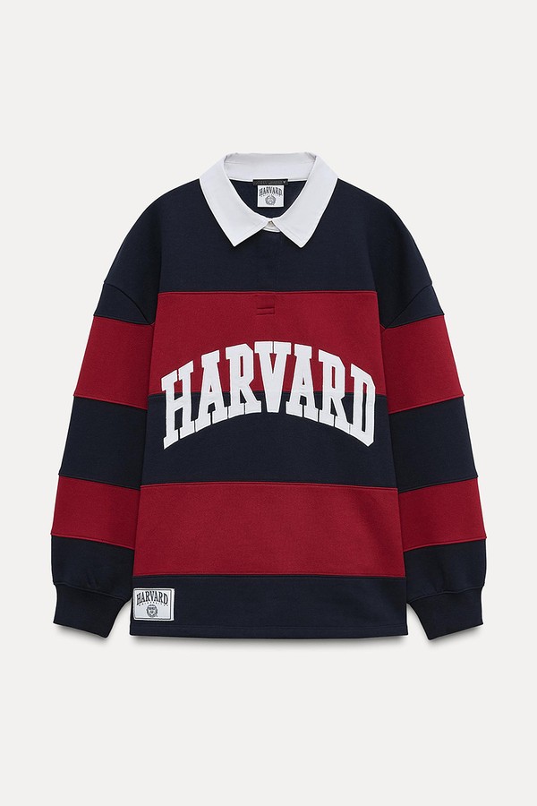 Harvard University Polo Sweatshirt from Zara