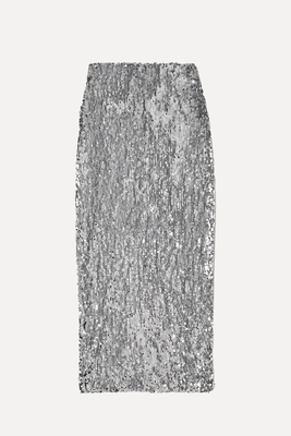 Sequined Tulle Midi Skirt from SPRWMN