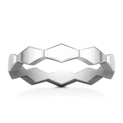 Connections Medium Silver Stacking Ring