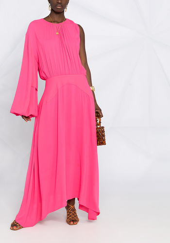 One-Sleeve Gathered Maxi-Dress from Stella McCartney