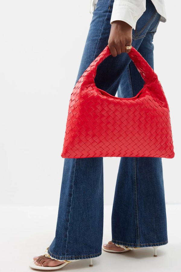Hop Small Intrecciato-Leather Shoulder Bag  from Bottega Veneta