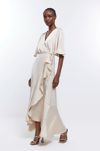 Waterfall Wrap Maxi Dress from River Island