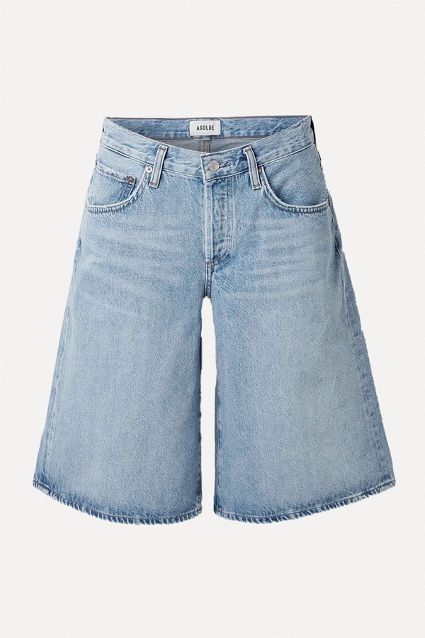 Baggy V-Waist Denim Shorts from Agolde