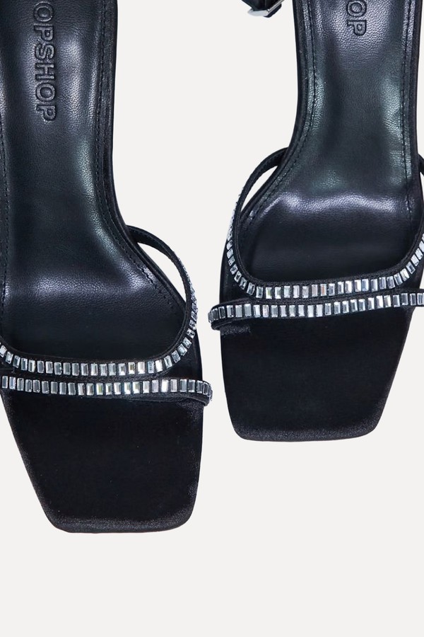 Fifi Embellished Flare Heel Sandal