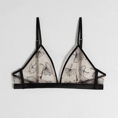 Leaf Mesh Triangle Bra