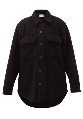 Oversized Chest-Pocket Pilled Wool-Blend Shacket from Raey