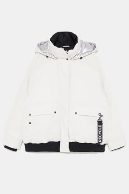 Recycled Capsule Puffer Bomber Jacket from Zara