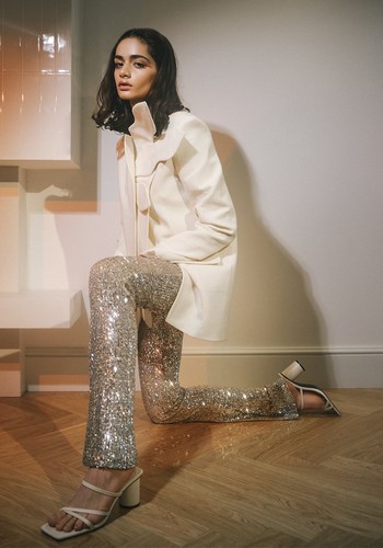 Sequined Flare Pants