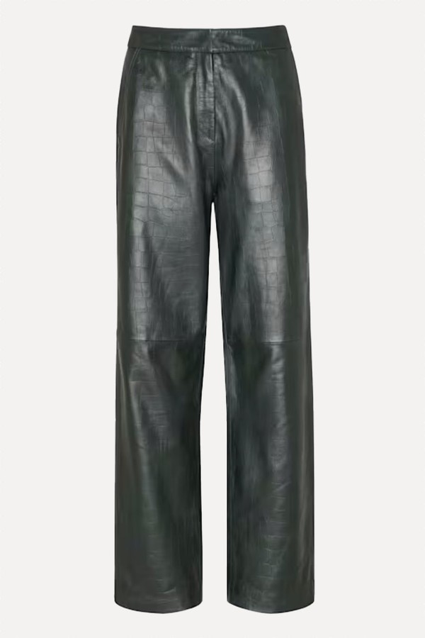 Delia Croc Leather Trousers from Whistles