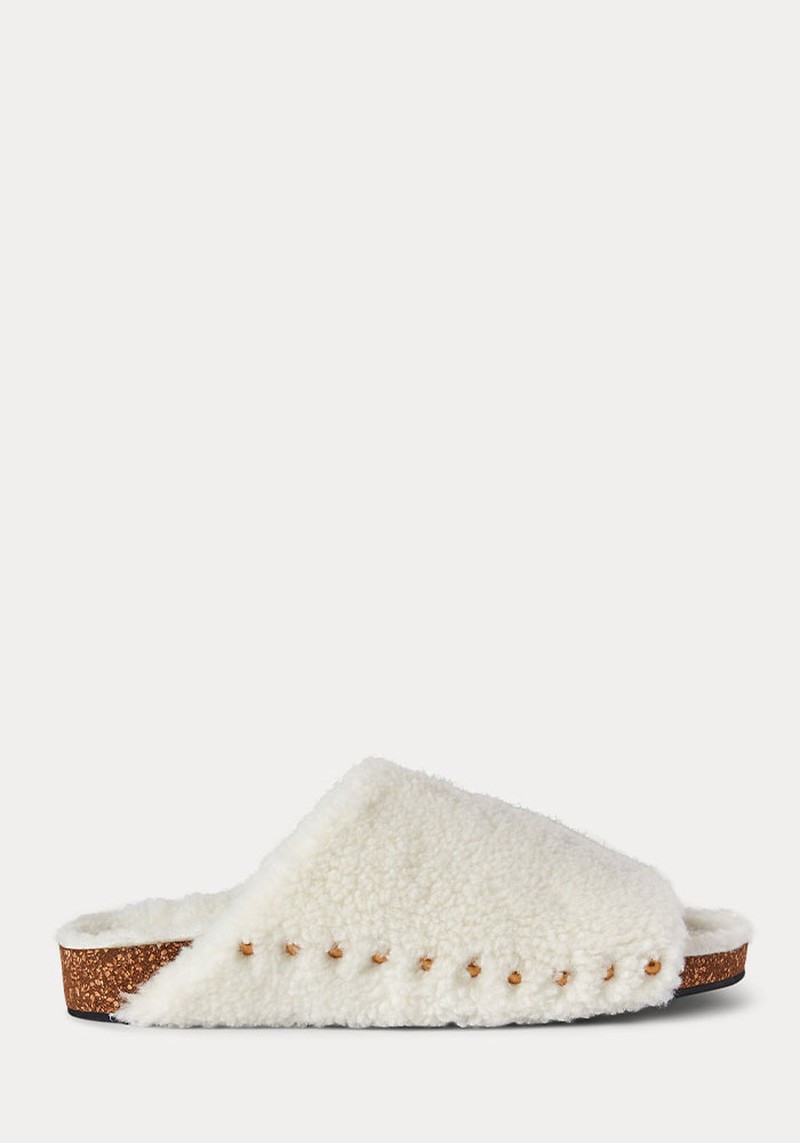 Fleece Rivet Slide Sandal