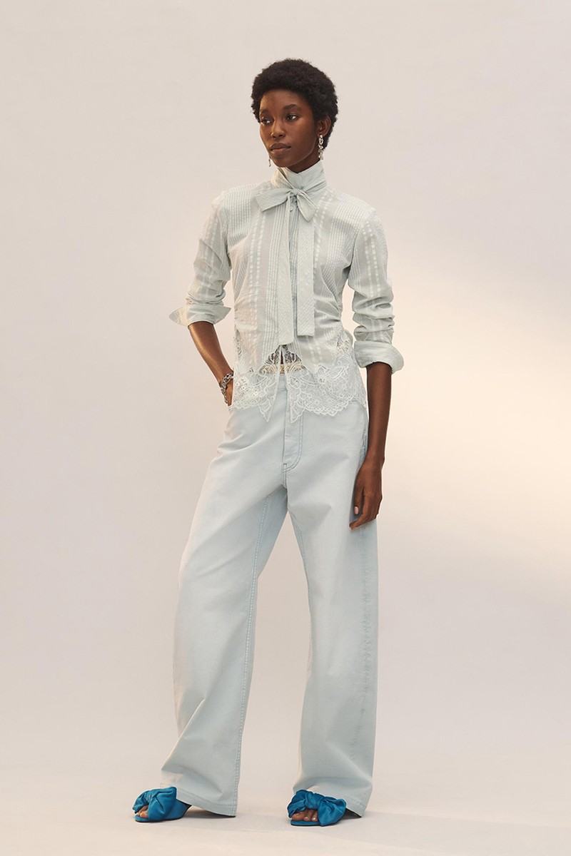 Lace Shirt With Ties