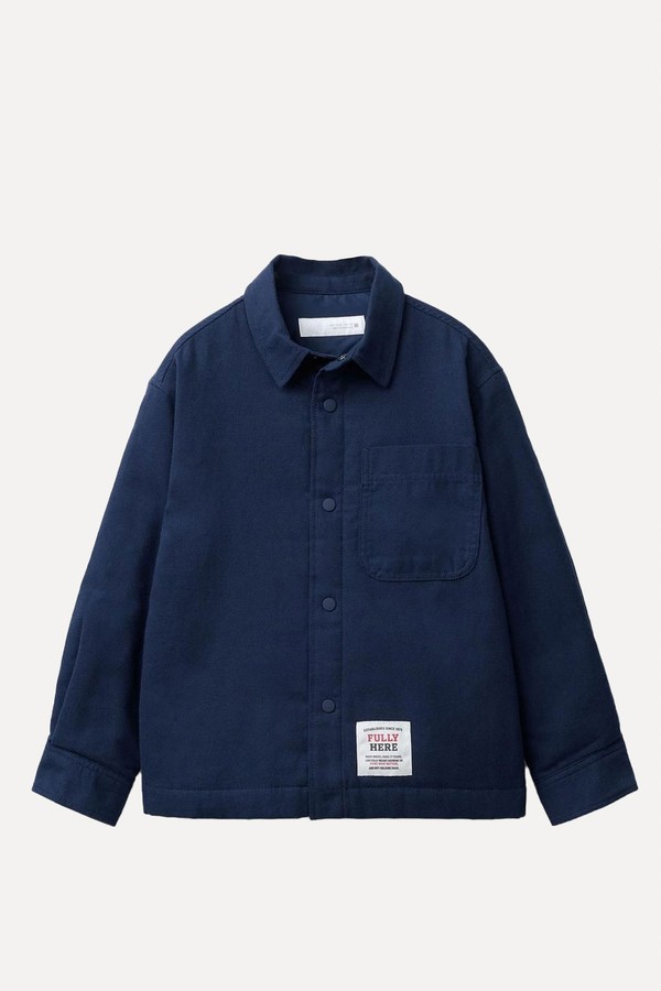 Quilted Overshirt With Label from Zara