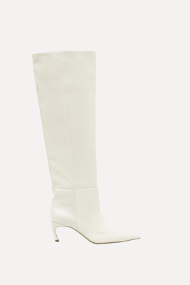 Pointed-Toe Leather Knee-High Boots from COS