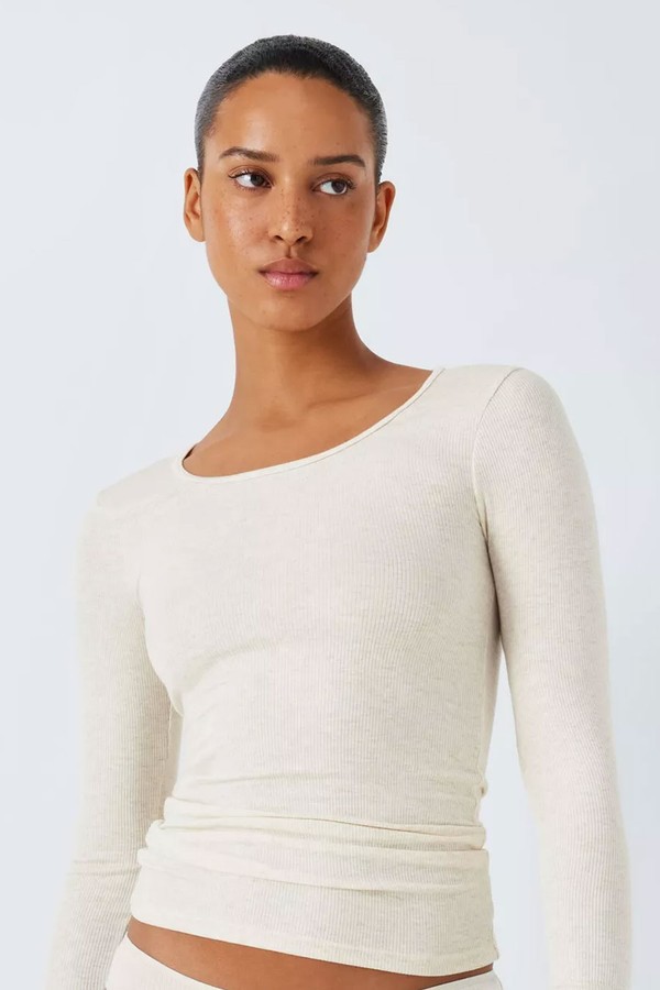 Heat Generating Ribbed Long Sleeve Top from John Lewis