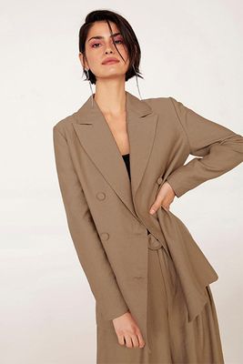 Business As Usual Oversized Double-Breasted Blazer
